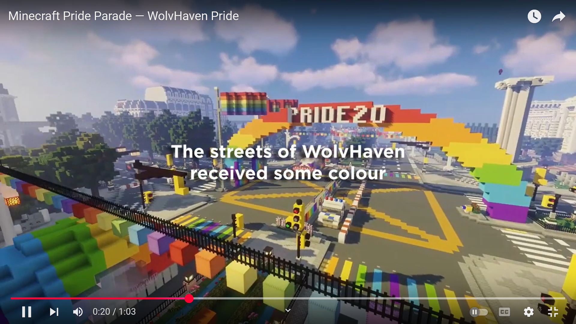 Minecraft Pride Parade — WolvHaven Pride